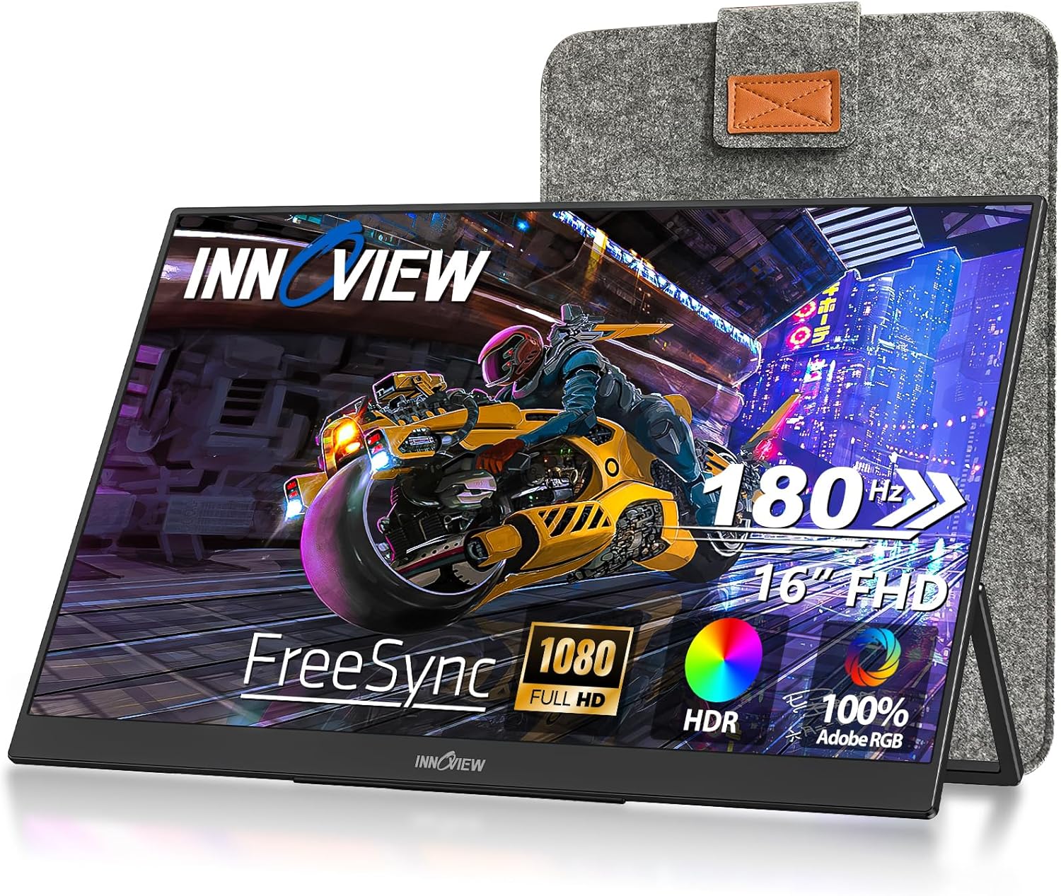 InnoView 16 FHD Portable Gaming Monitor - Ultimate Portability!