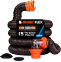 RhinoFLEX 15-Ft RV Sewer Hose Kit for Easy Tank Dumping
