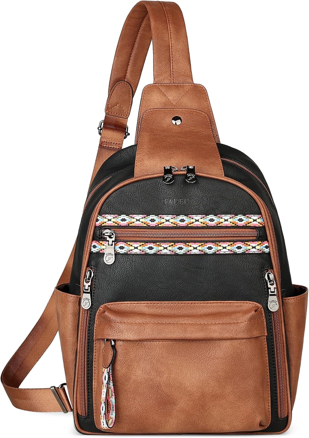 FADEON Large Sling Bag for Women - Stylish Anti Theft Backpack