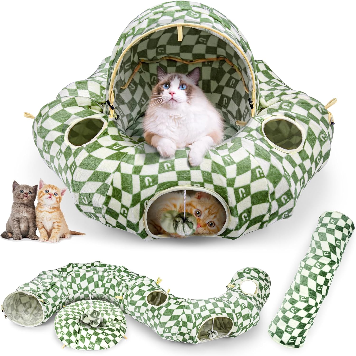 Ultimate Cat Play Tunnel: Washable Bed & Toy Set