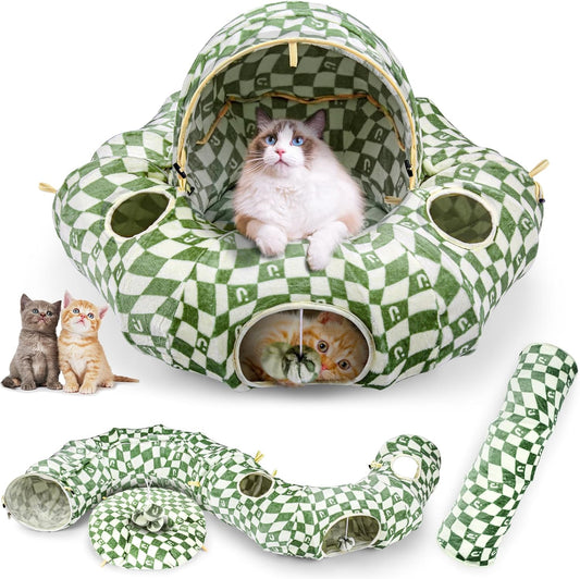 Ultimate Cat Play Tunnel: Washable Bed & Toy Set