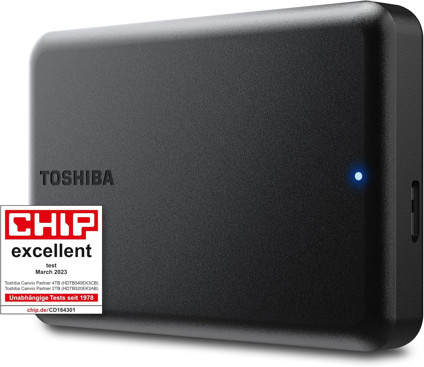 4TB Toshiba Canvio Partner Portable Hard Drive: Fast USB 3.2, Multi-Platform Compatibility