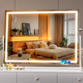 Hasipu Vanity Mirror with Lights 39.4in x 28.3in - Bright LED Makeup