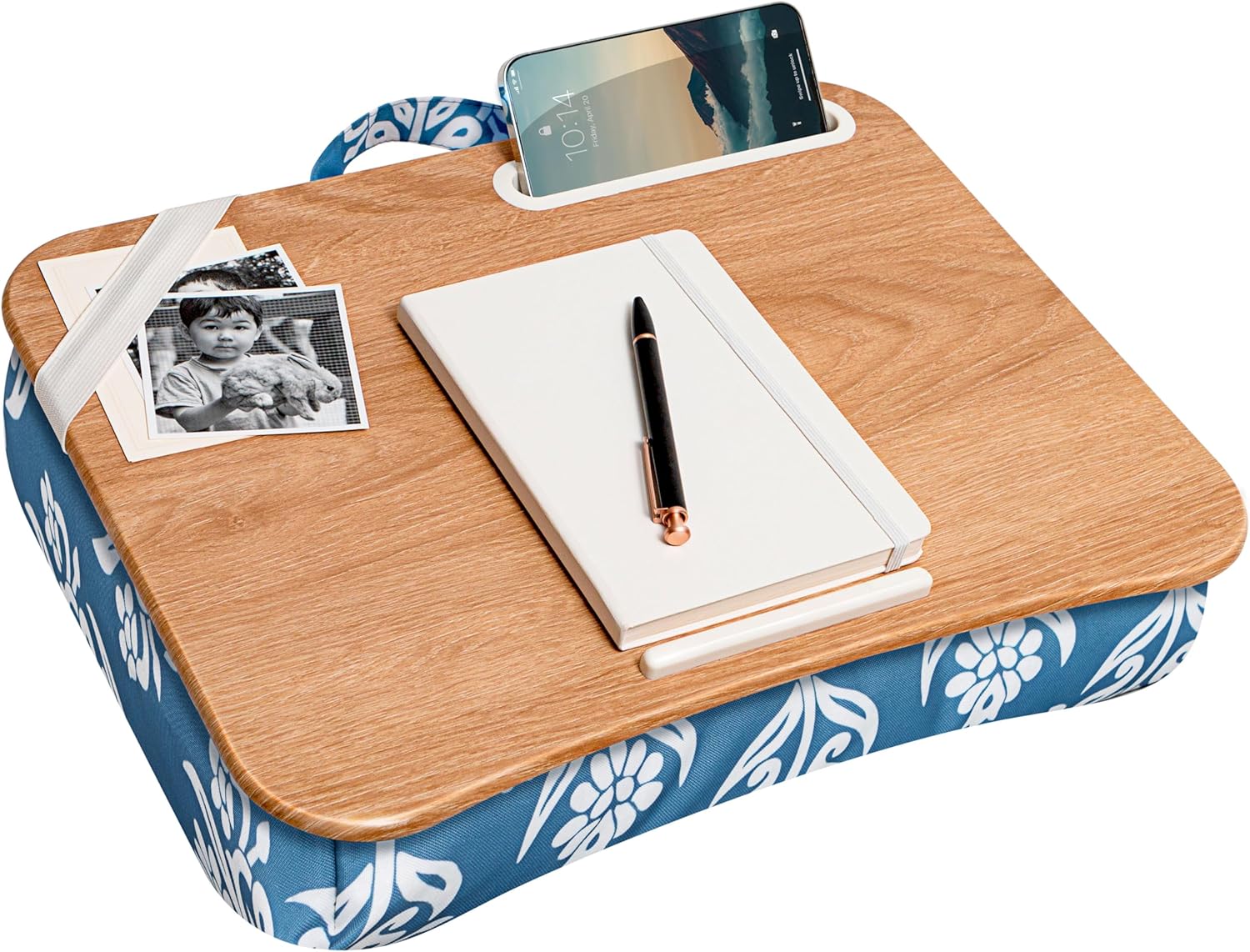 LAPGEAR Designer Lap Desk with Phone Holder for 15.6 Inch Laptops