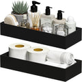 Kitchen Drawer Organizer Bins - Stackable Bamboo Silverware Trays