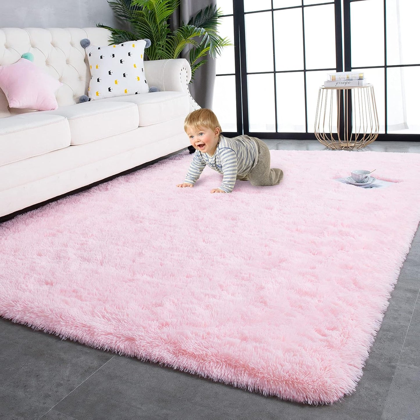 Super Soft Shaggy Rugs for Living Room and Bedroom Decor