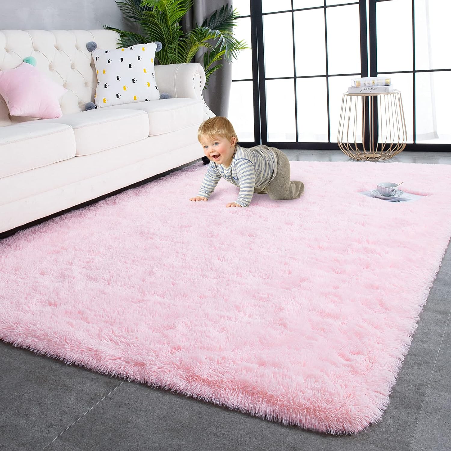 Super Soft Shaggy Rugs for Living Room and Bedroom Decor