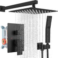 Rainfall Bathroom Shower System 10 in Matte Black - Pressure Balanced