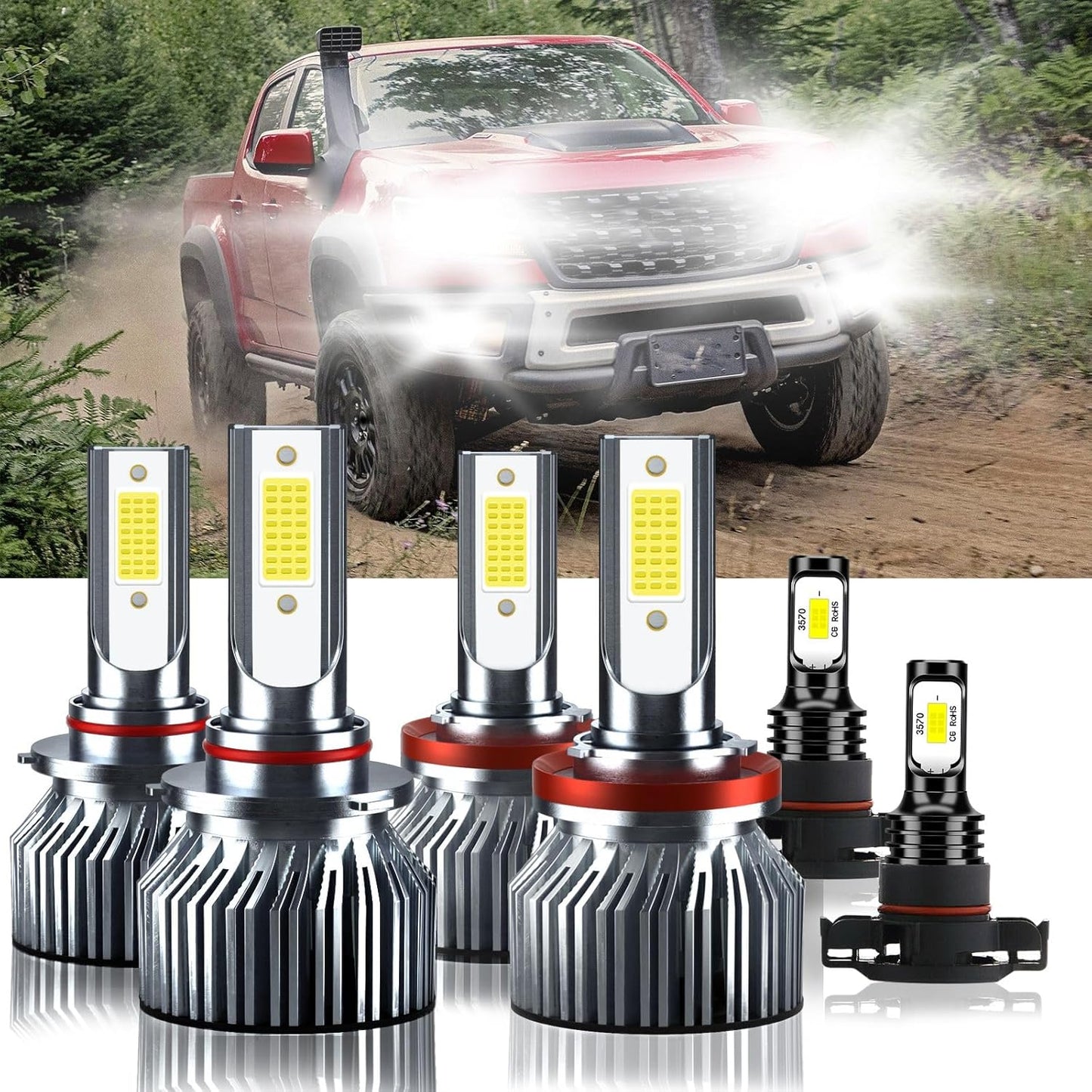 High Brightness 9005 H11 5202 Fog Light Bulbs for Colorado