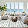 Moroccan Boho 6x9 Area Rug - Machine Washable Soft Bohemian Ripple