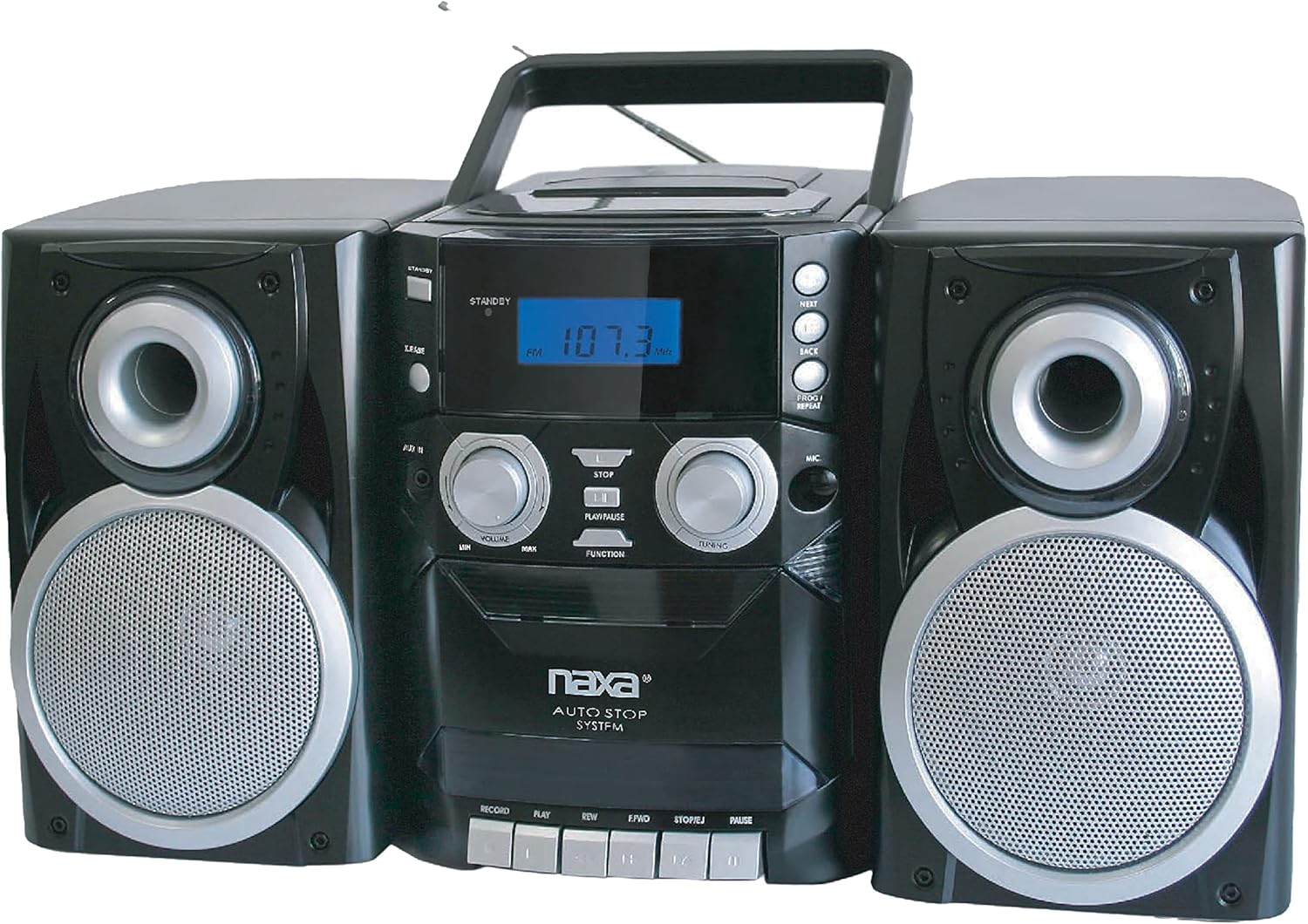 Naxa NPB-426 Portable CD Player with AM/FM Radio and Cassette