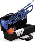 Bb Standard Trumpet Set for Beginners - Bright Blue Student Trumpet