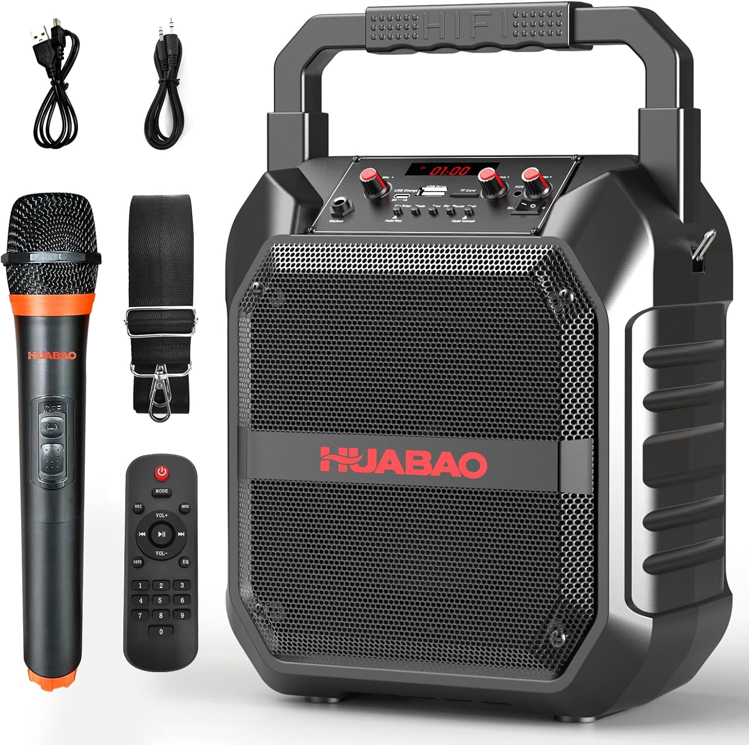 Portable Karaoke Machine with Wireless Microphone - Ultimate Party Fun!
