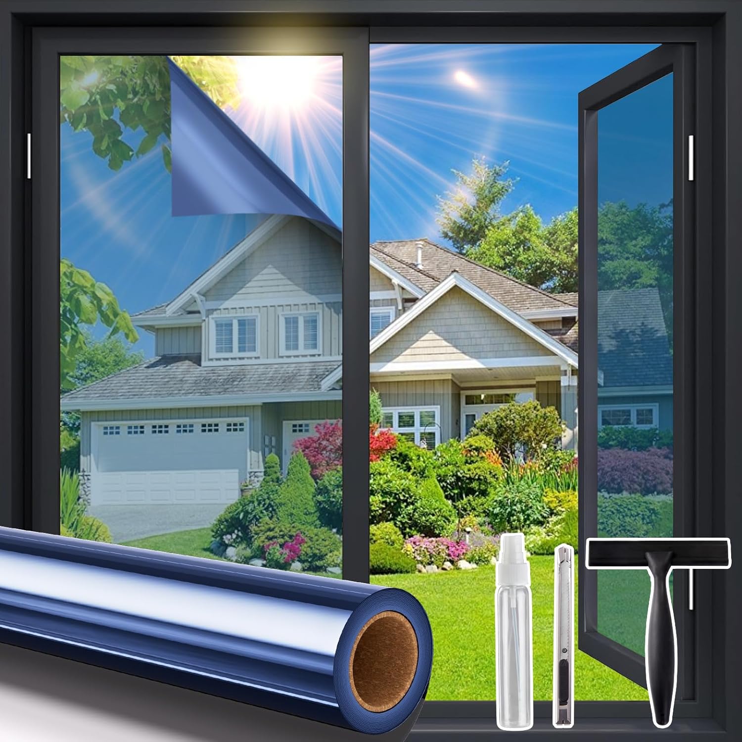 Coavas One Way Window Privacy Film for Daytime Protection