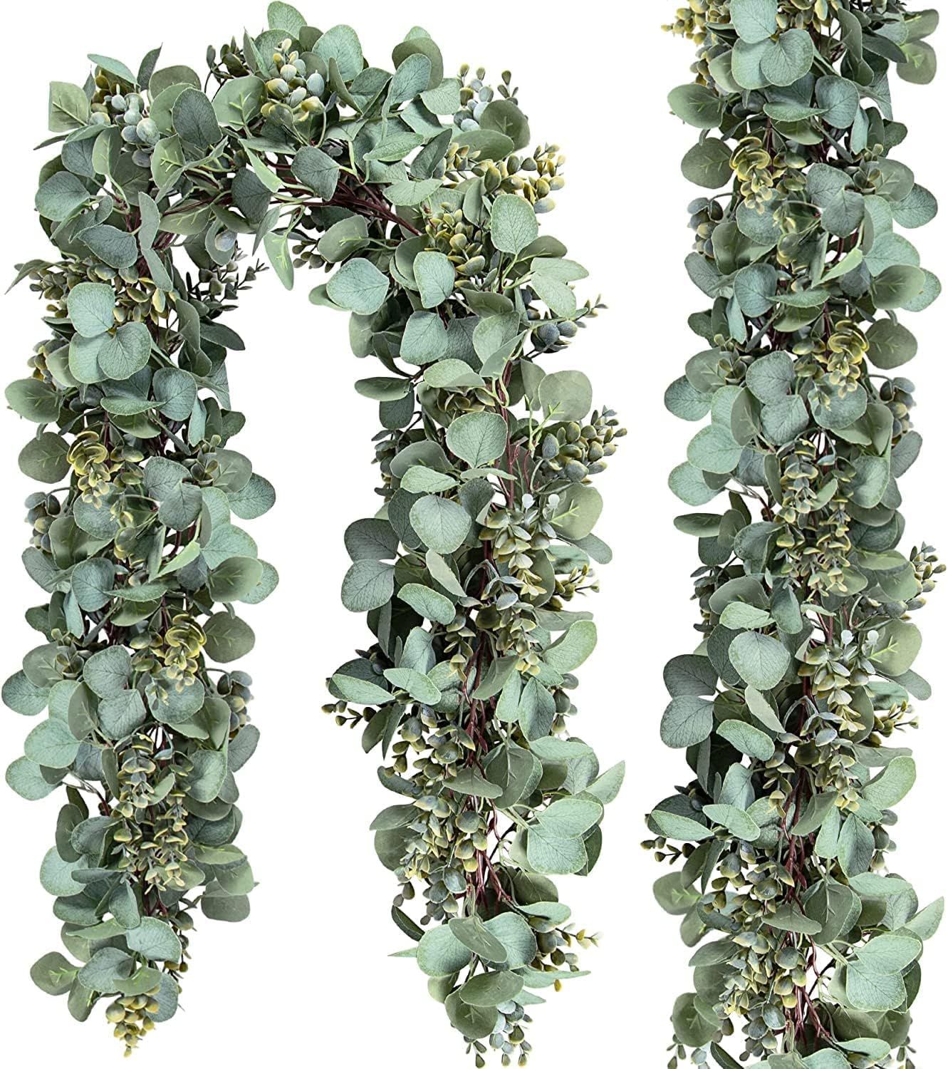 Lush Eucalyptus Garland 2 Pack for Wedding and Home Decor