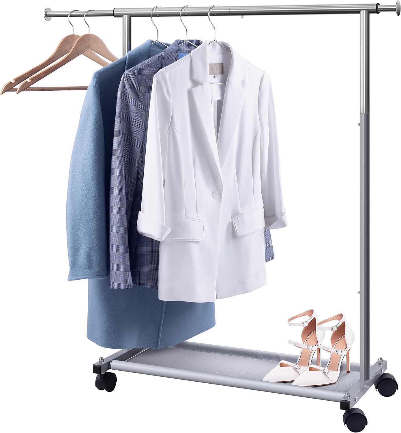 MISSLO Short Clothing Racks with Wheels for Easy Access and Storage