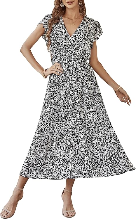 Bequemer Laden Women's Summer Floral Dress for Beach Vibes