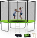 SKOK Trampoline 10FT Outdoor Trampoline with Enclosure - Safe, Sturdy
