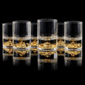 DUJUST 2025 Gold Mountain Shot Glasses (1.5oz) - Luxury Crystal Set