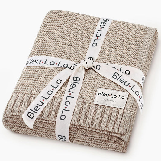 Heritage Knit Organic Cotton Baby Blanket for Newborns and Toddlers