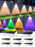 Brizled Solar Fence Lights Outdoor with 11 Modes & 9 Colors