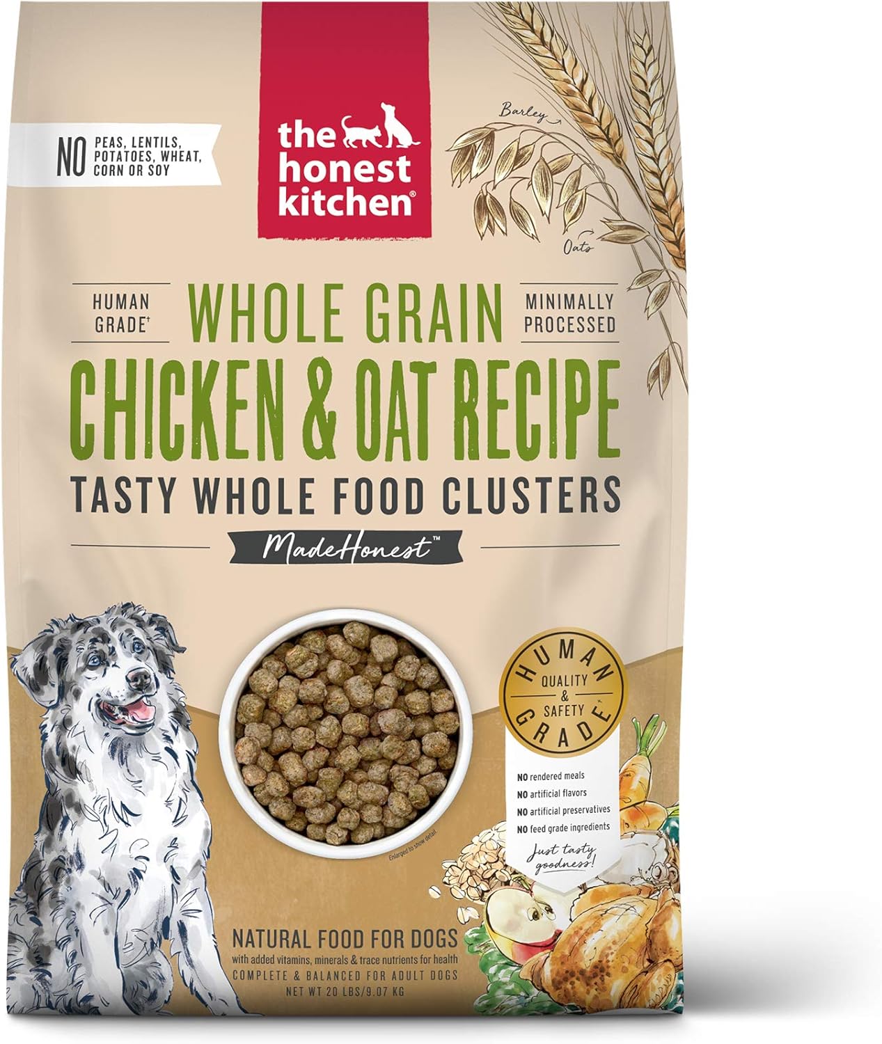 The Honest Kitchen Whole Food Clusters Chicken & Oat Dog Food