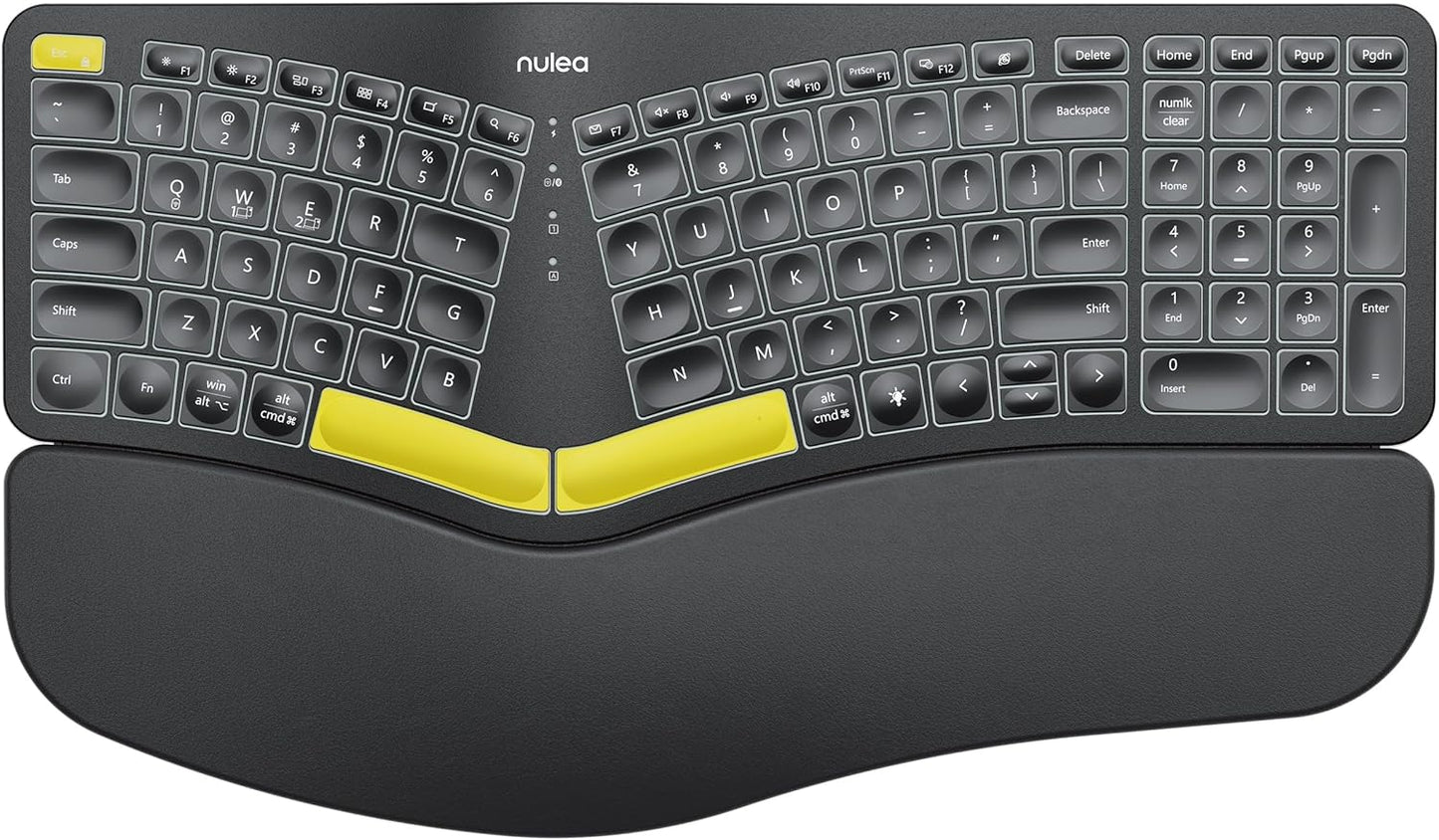 Nulea Wireless Ergonomic Keyboard with Backlight and Comfort