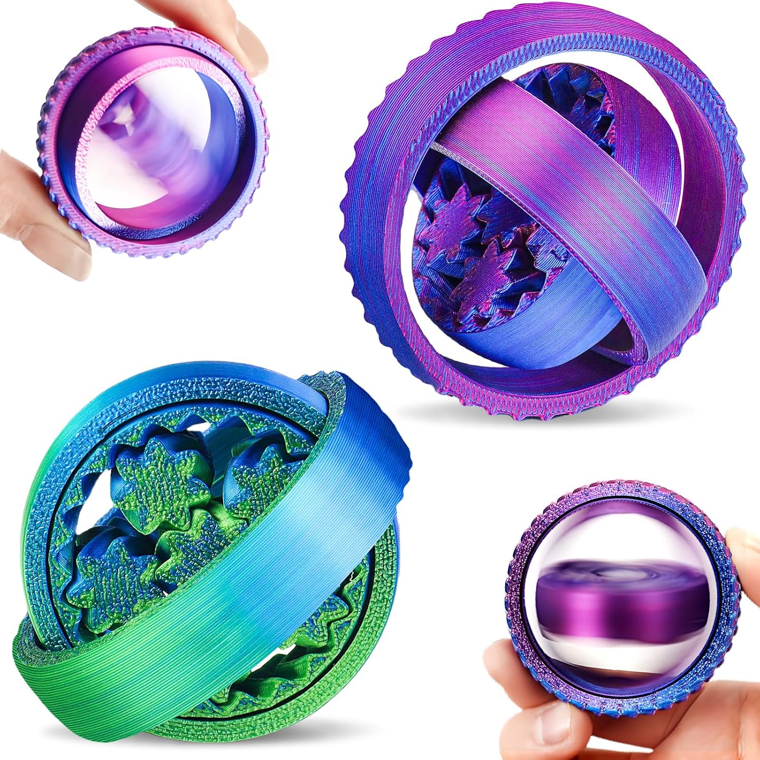 Stress Relief Fidget Spinners 2-Pack - QETRABONE
