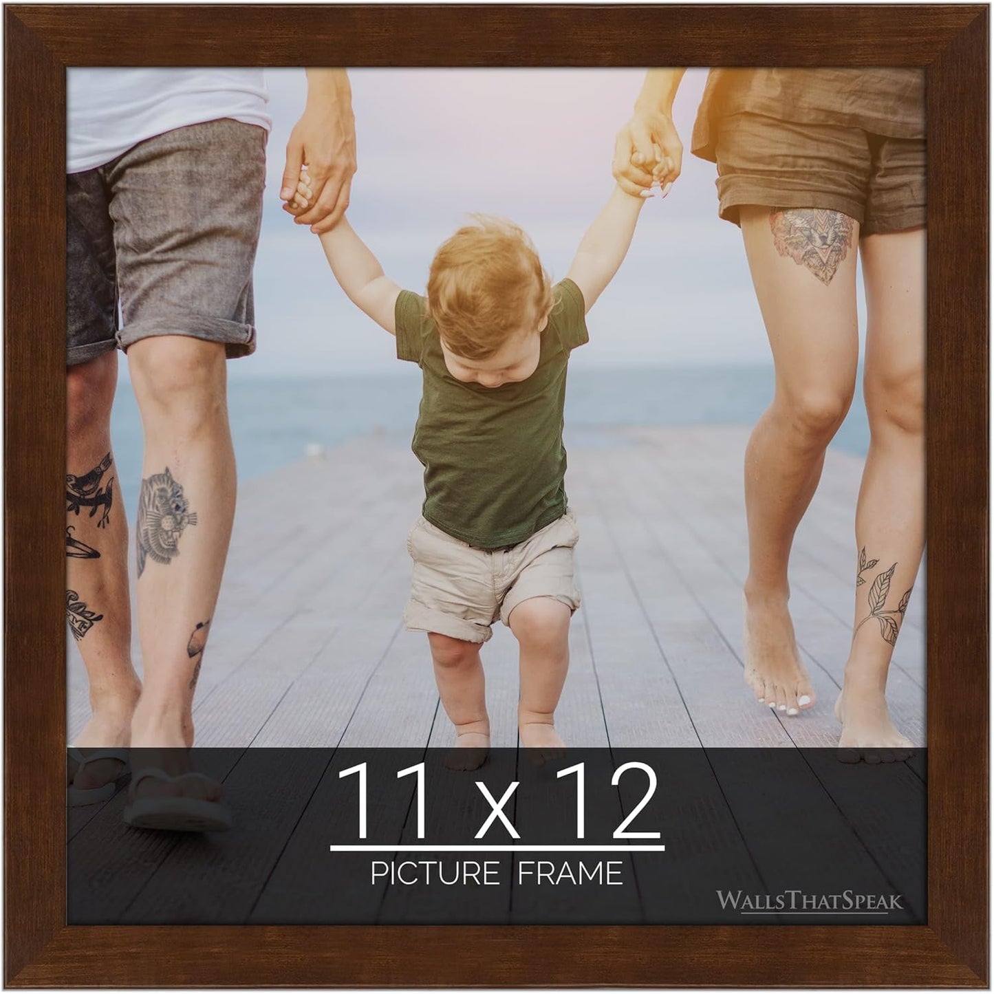 Mocha Walnut Picture Frame for Puzzles, Posters, and Photos