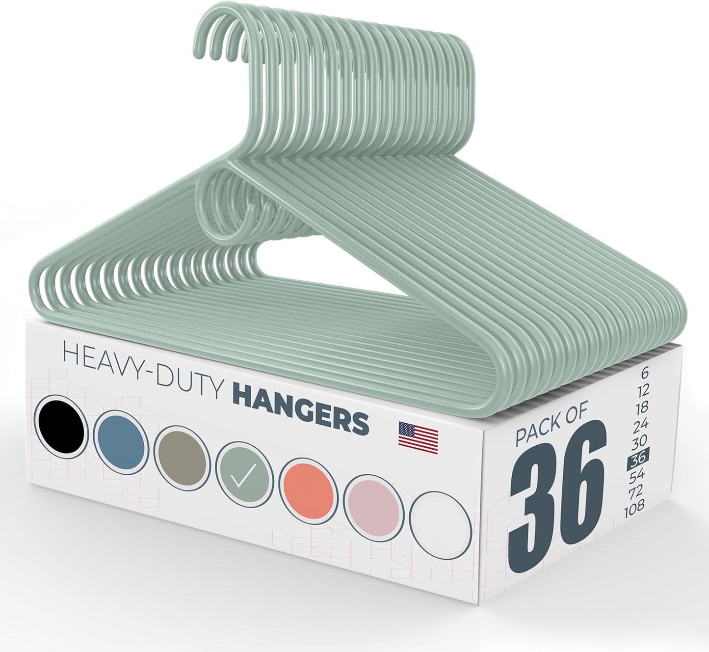 Heavy Duty Plastic Clothes Hangers Bulk for Closet Organization