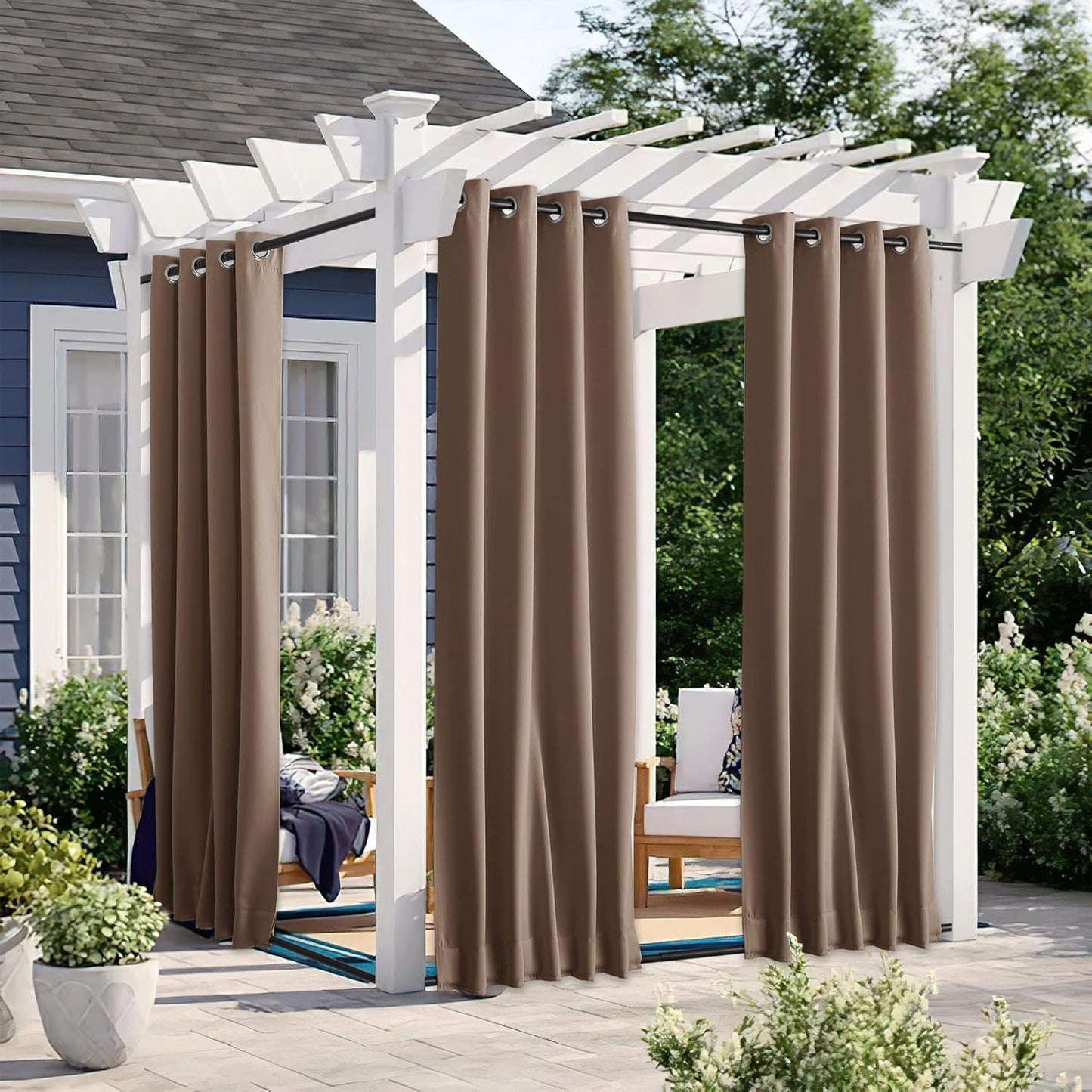 NICETOWN Blackout Outdoor Curtains for Privacy and Style
