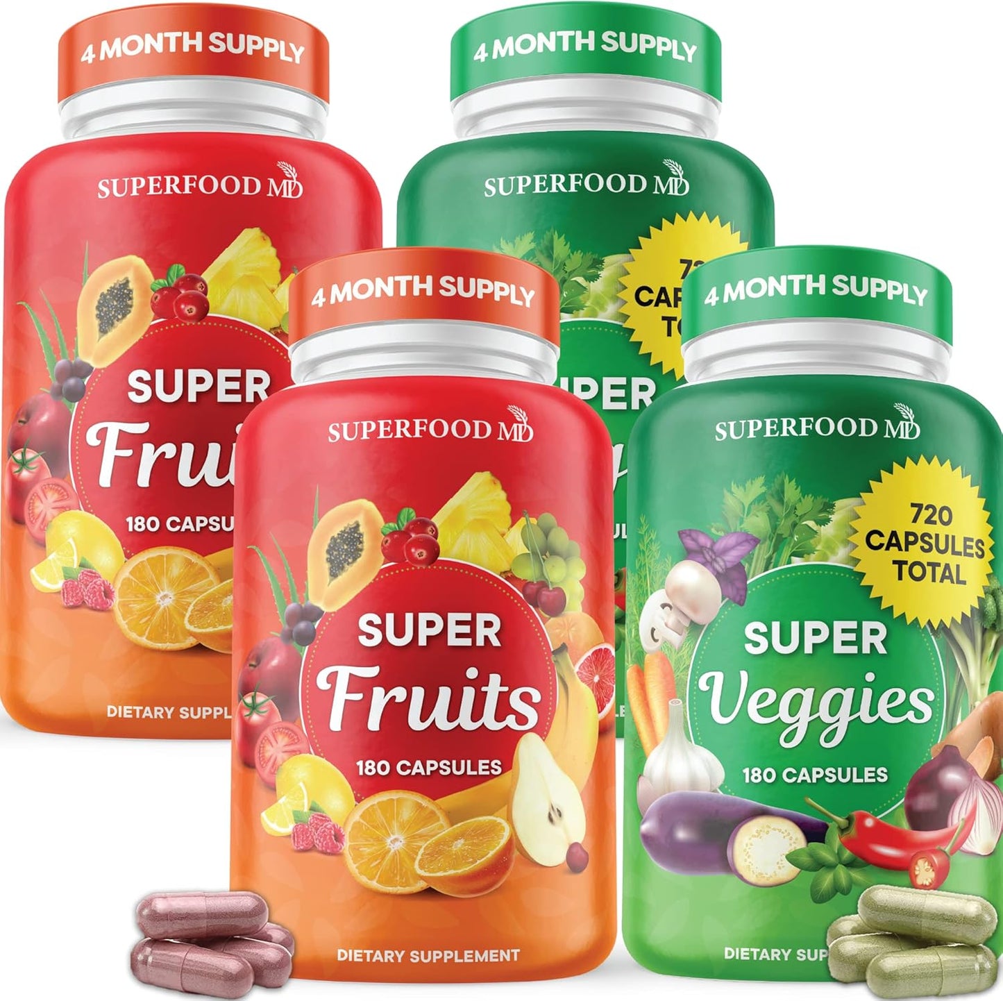 Superfood Fruit and Veggie Supplement for Natural Energy Boost
