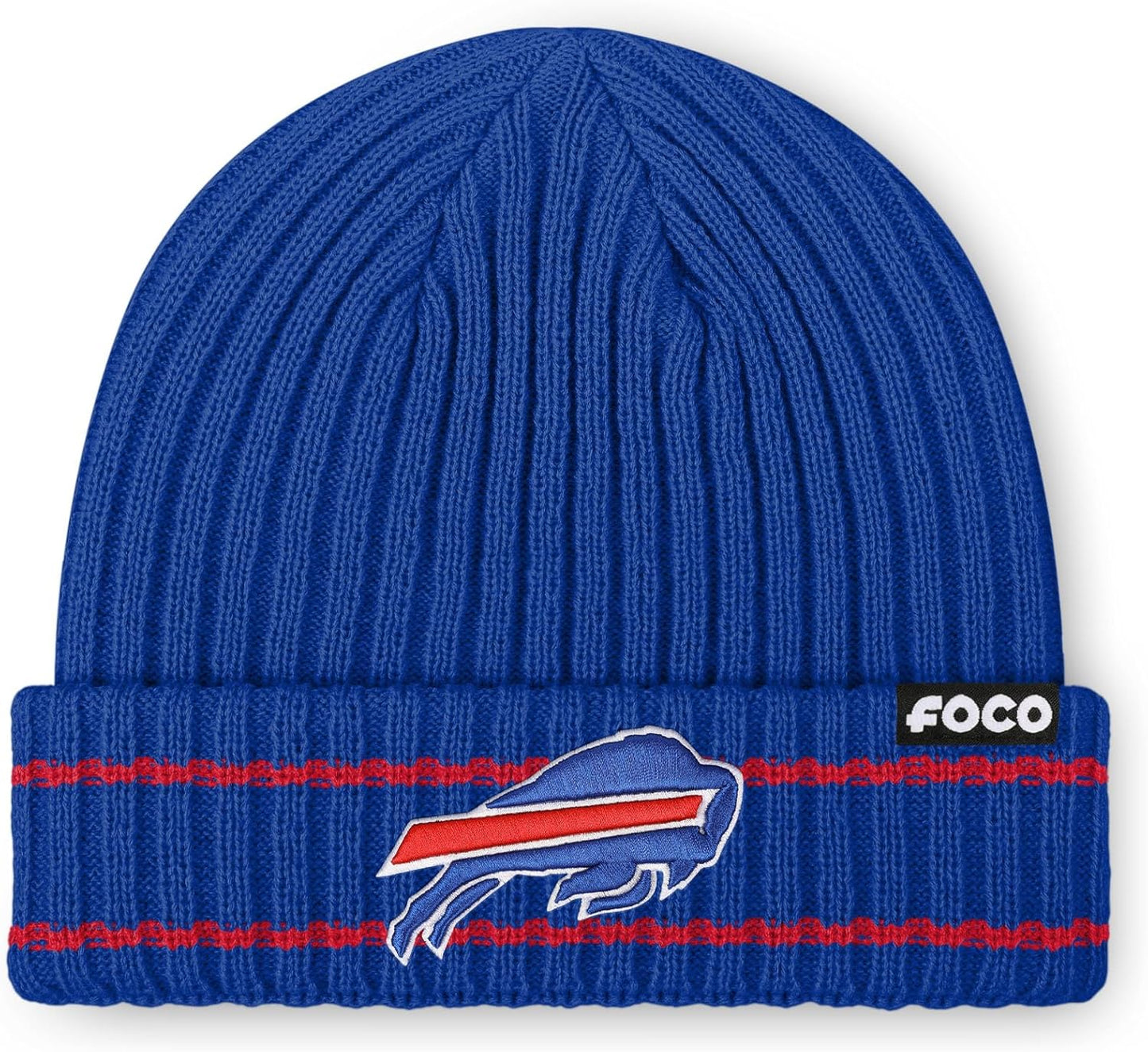 FOCO Men's NFL Team Logo Ribbed Beanie Hat for Ultimate Comfort