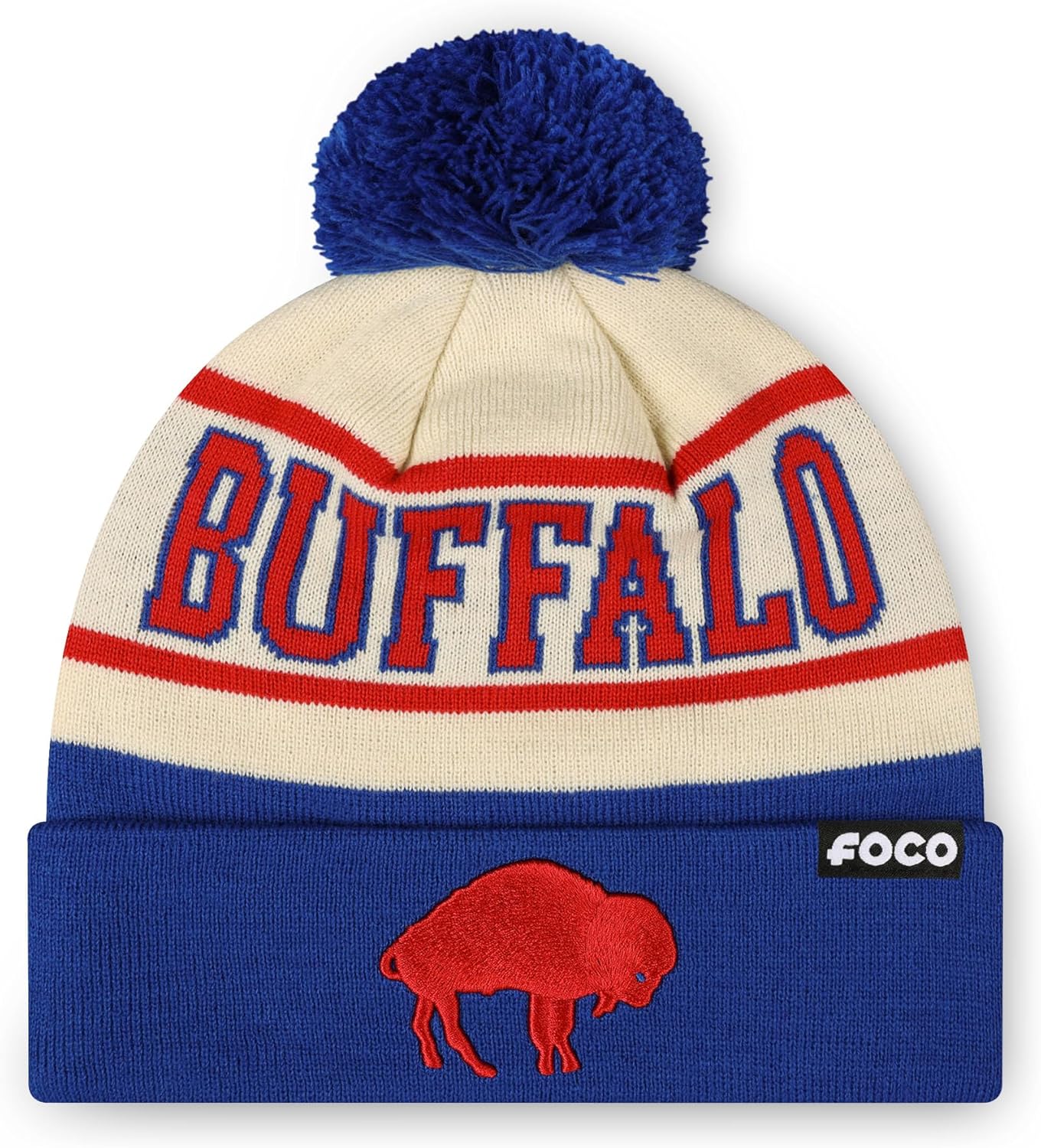 NFL Retro Team Logo Heritage Stripe Pom Beanie Hat Review