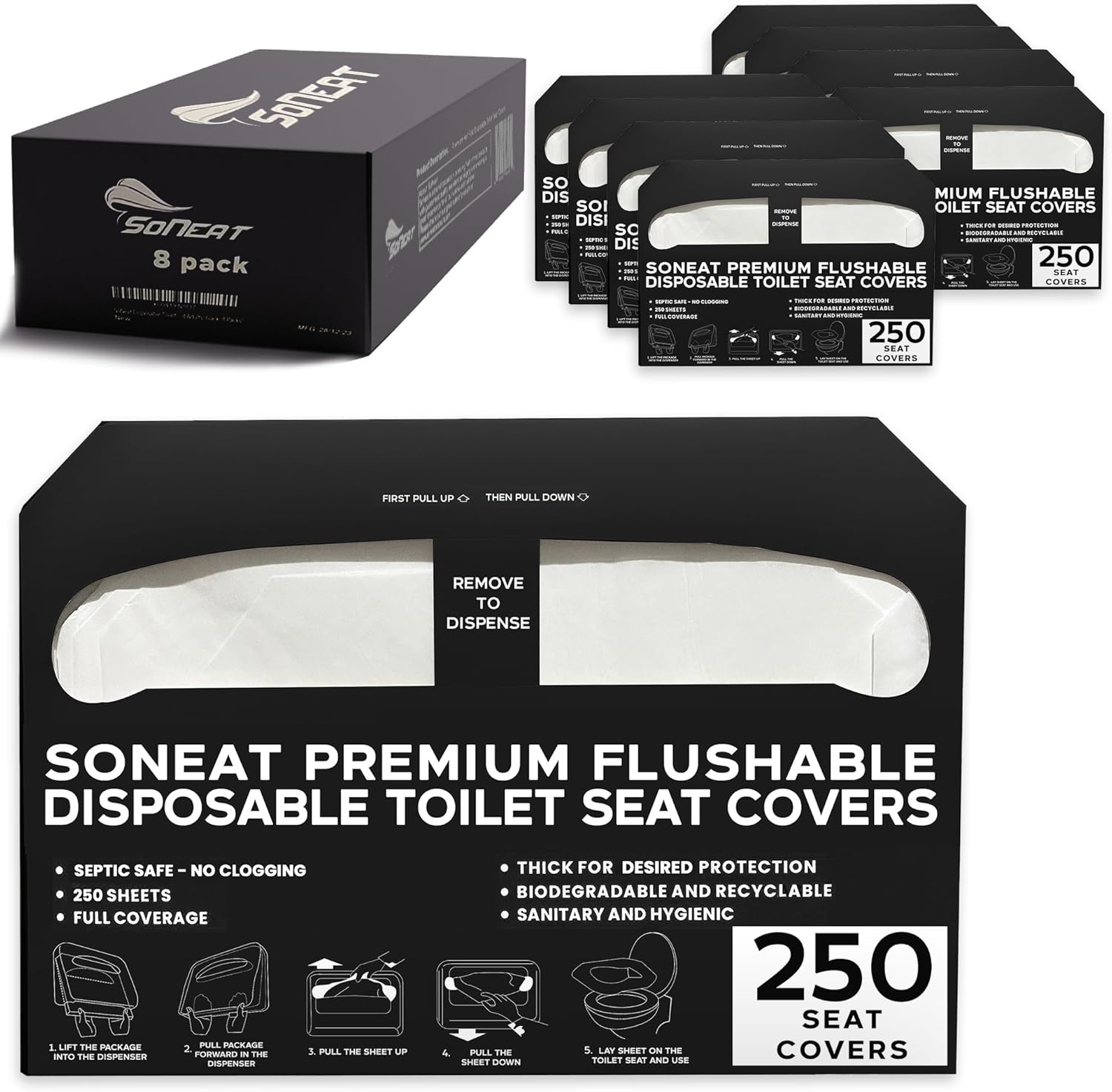 Disposable Toilet Seat Covers for Travel and Public Restrooms