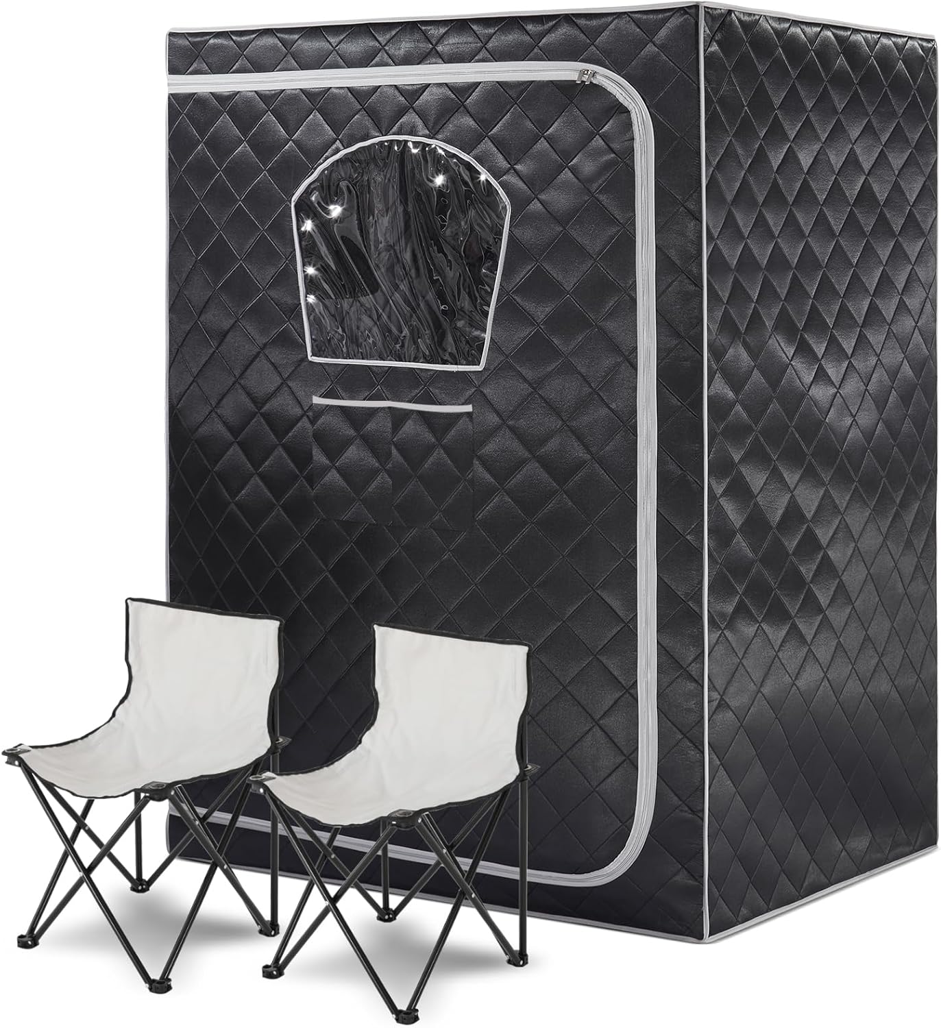 Portable 2 Person Sauna Spa Set with Chairs