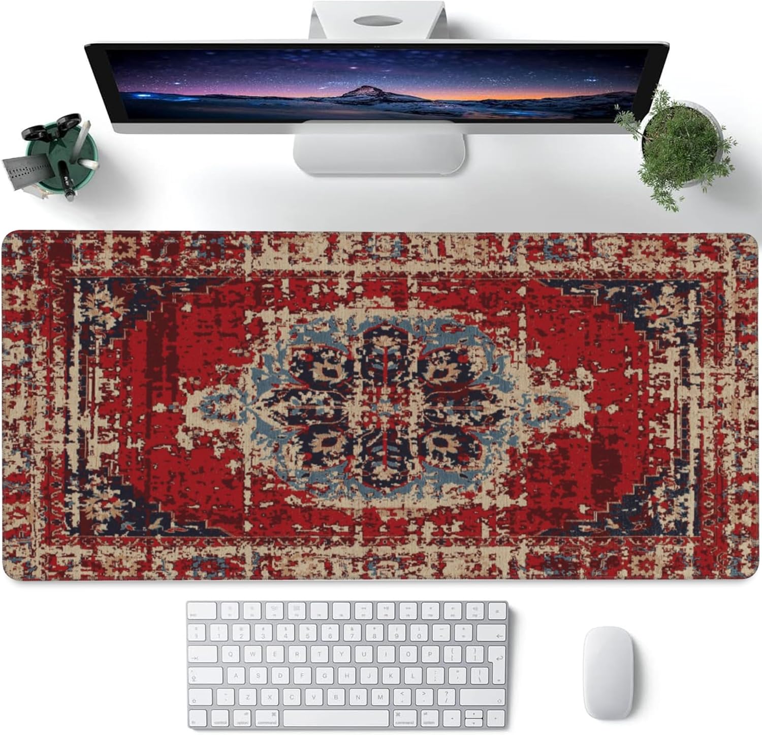 Boho Style XXL Gaming Mouse Pad - Non-Slip & Extended 35.4x15.7