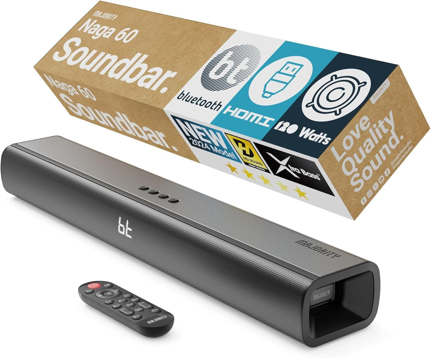Immerse in 3D Sound: Majority 120W Sound Bar