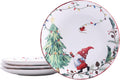 Bico Christmas Gnomes Salad Plates Set of 4 for Festive Dining