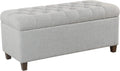 Tufted Ainsley Storage Ottoman Bench 18x40x18 in - Stylish Storage