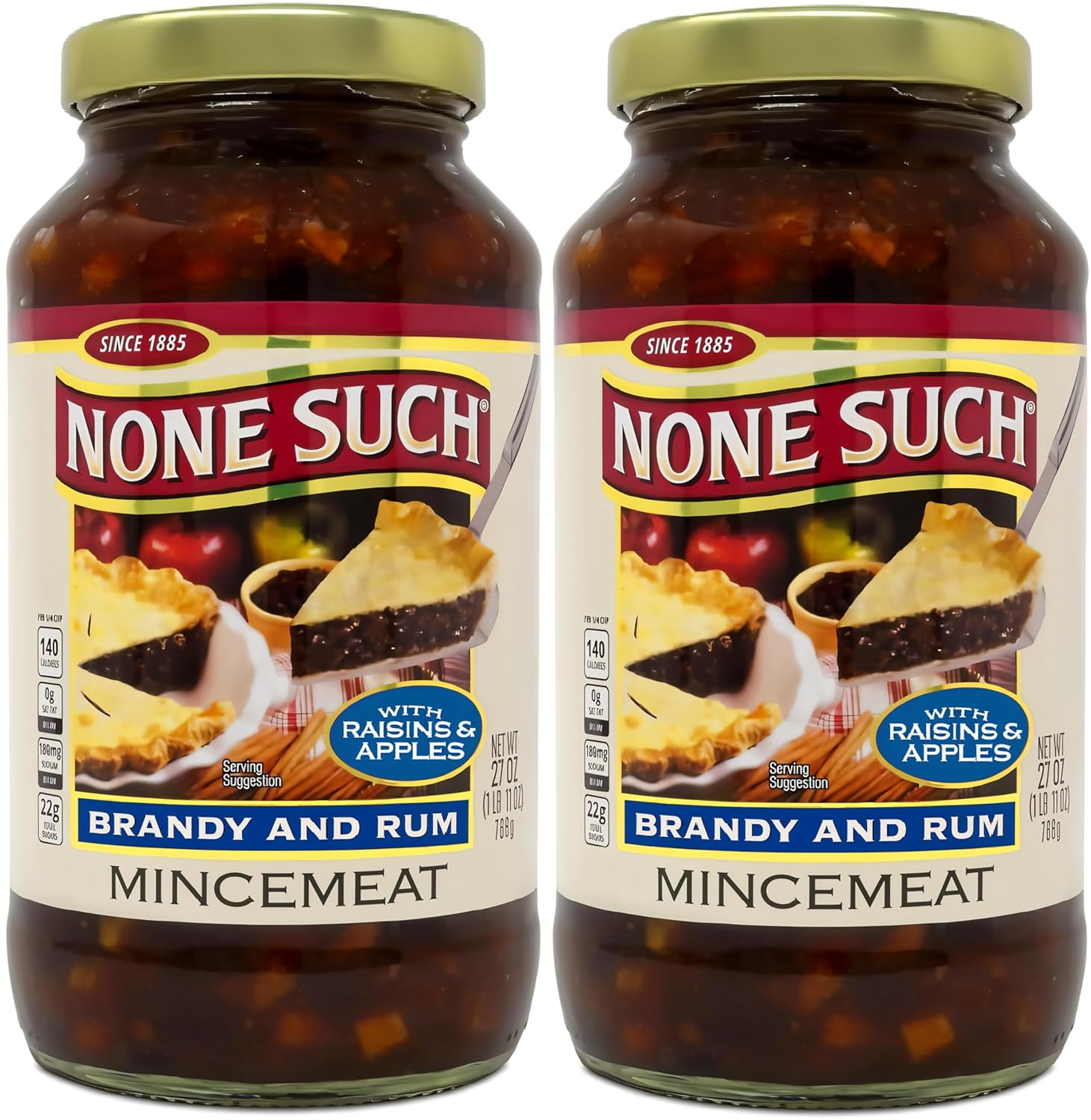 None Such Mincemeat Brandy and Rum Pie Filling with Apples