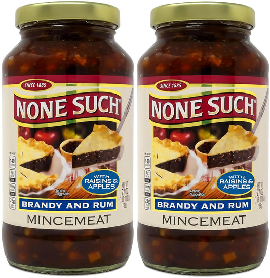 None Such Mincemeat Brandy and Rum Pie Filling with Apples