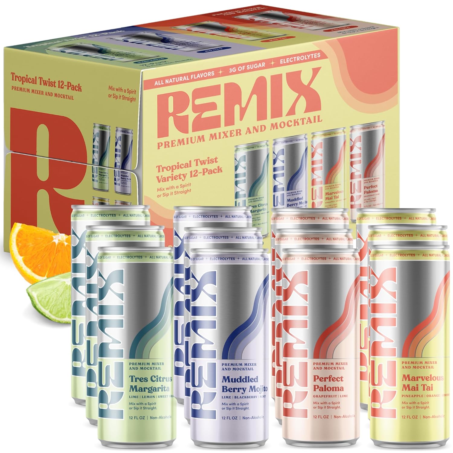 Remix Non-Alcoholic Drinks & Mocktails - Tropical Variety Pack