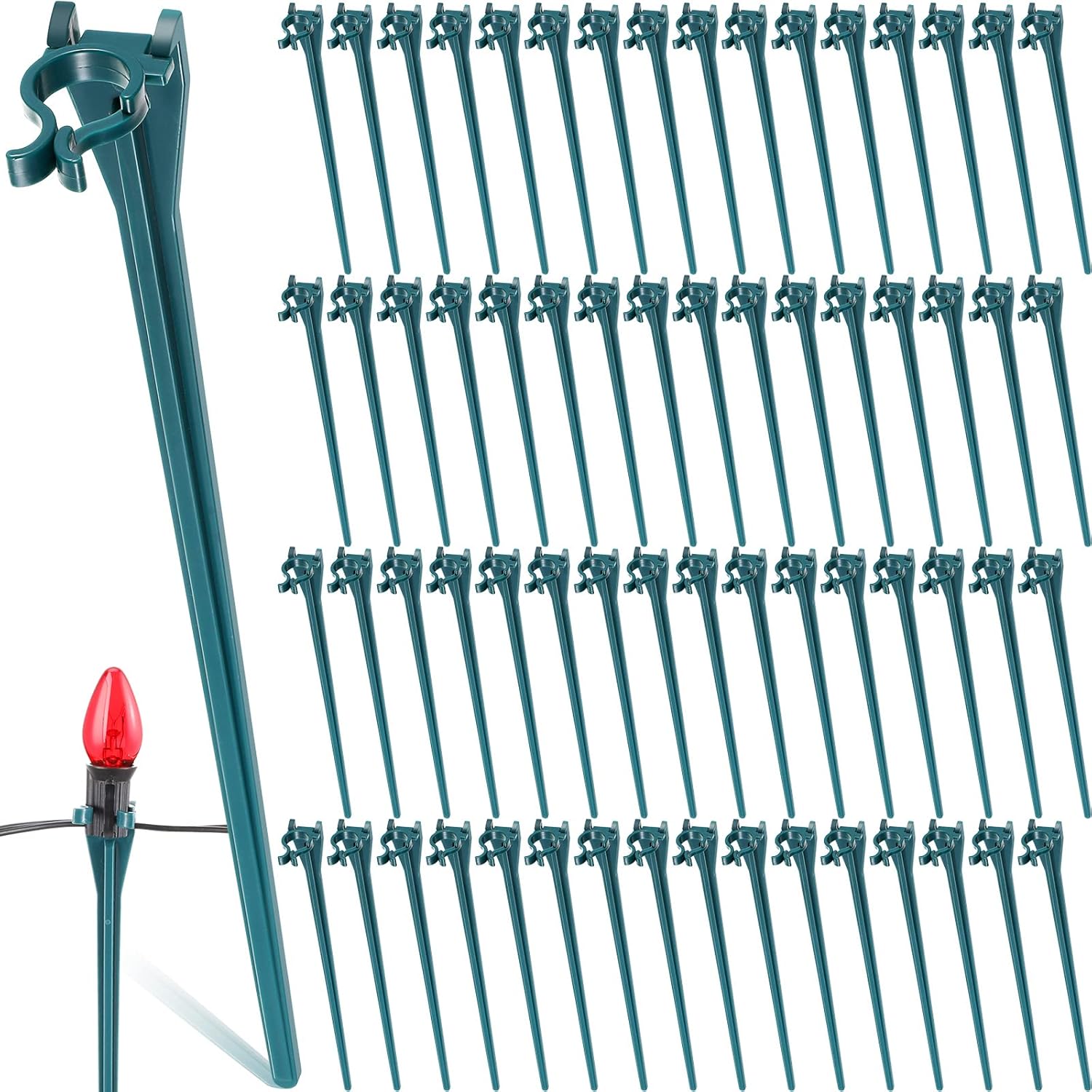 Jetec 400 Pieces Christmas Light Stakes for Outdoor Holiday Use