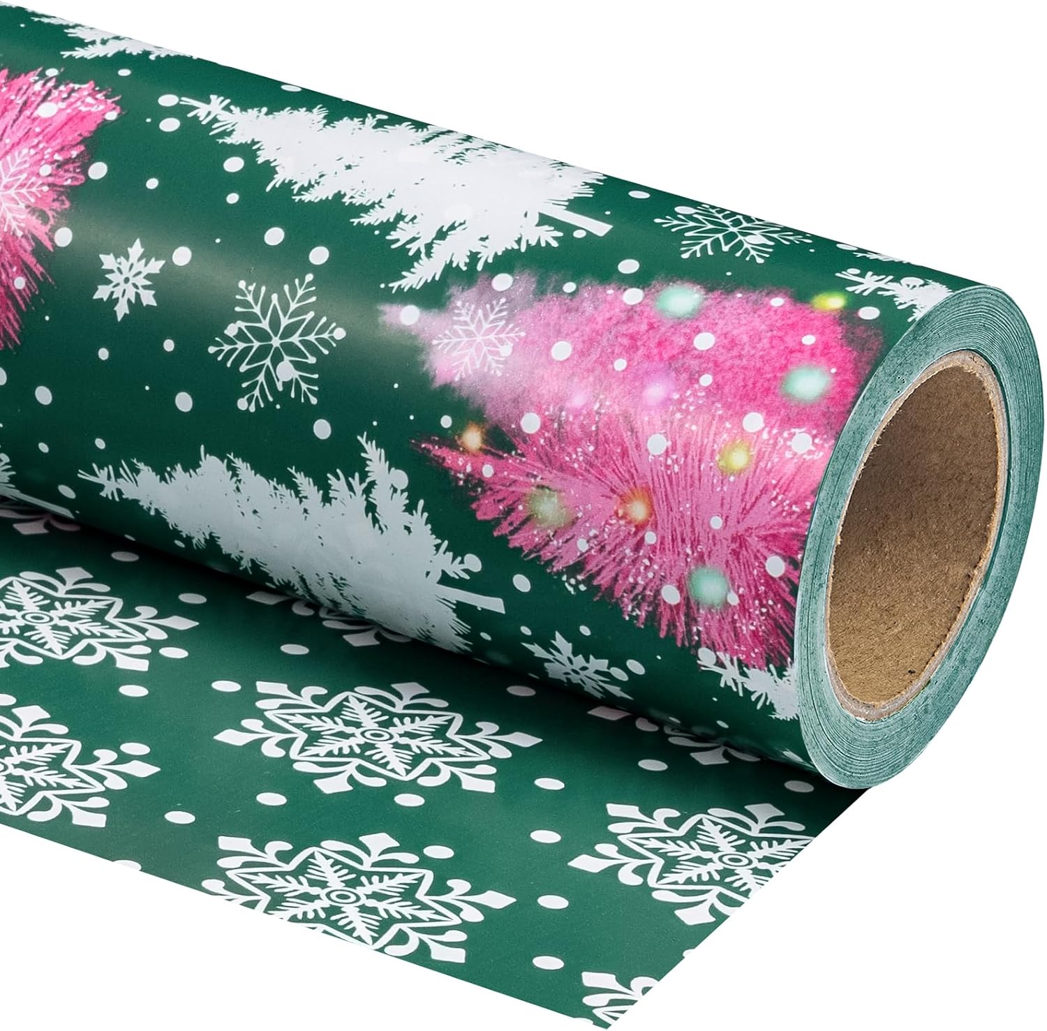 30 Inch Jumbo Reversible Christmas Wrapping Paper for Holidays