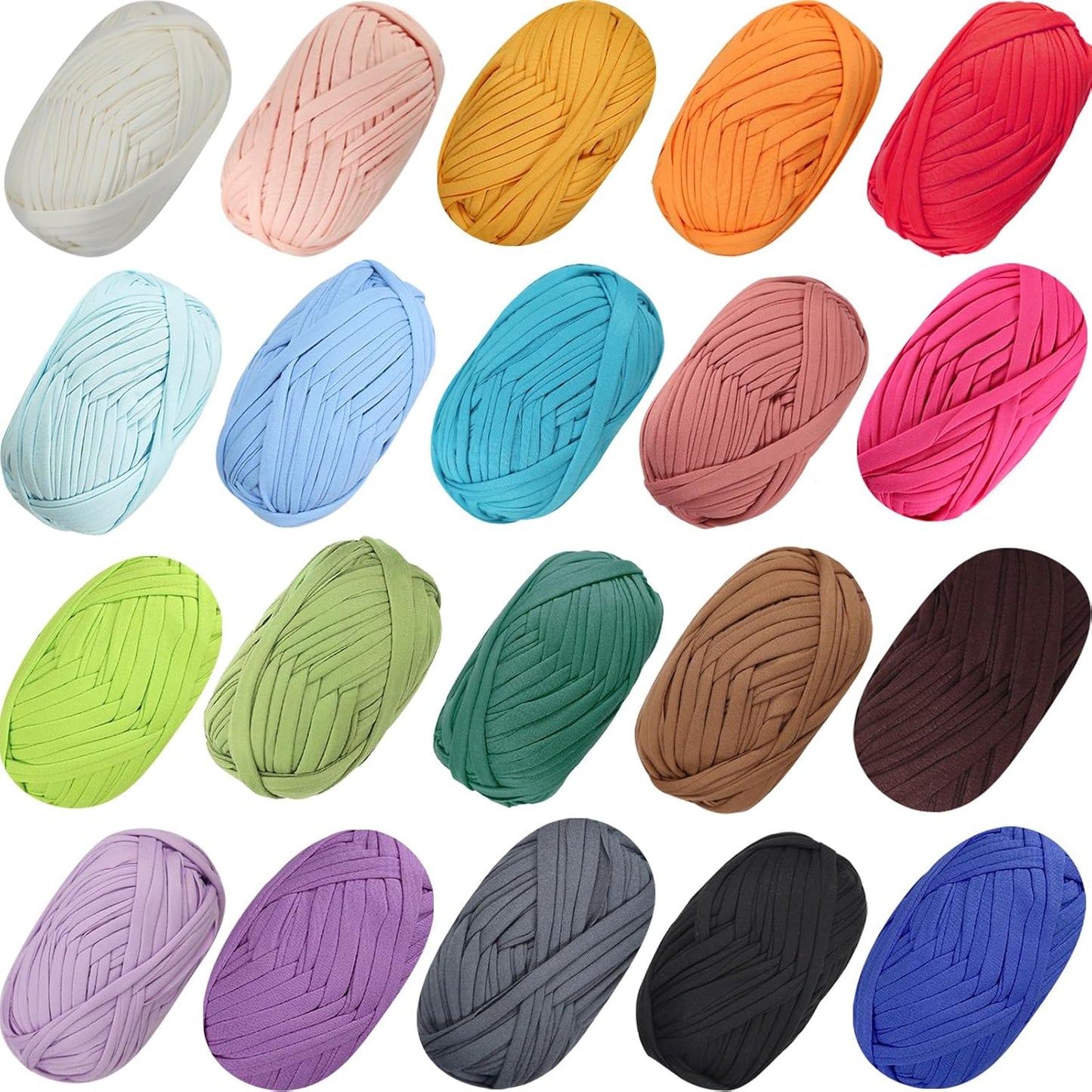 SIMEIQI 20 PCS T-Shirt Yarn for DIY Knitting and Crafts