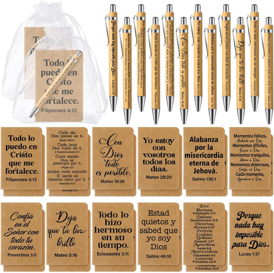 Spanish Christian Notebooks Set Gift Bag