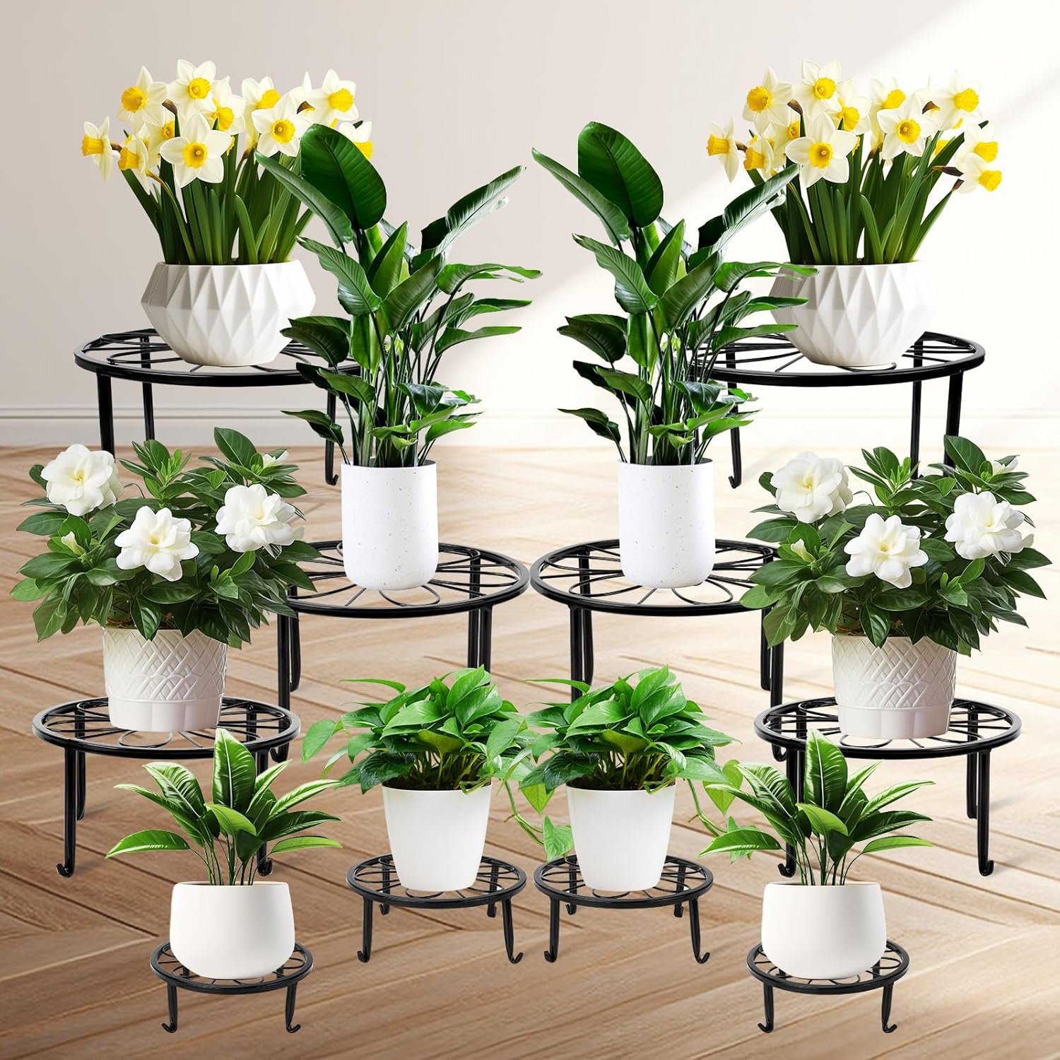 ESRICH 10Pack Plant Stand for Indoor and Outdoor Use
