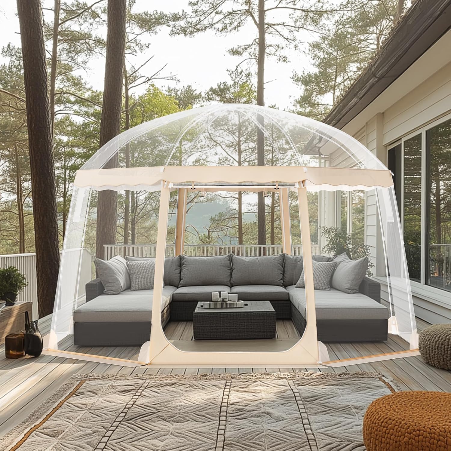 Spacious 12x12 Pop Up Igloo Tent - Weatherproof for 6-10 People!