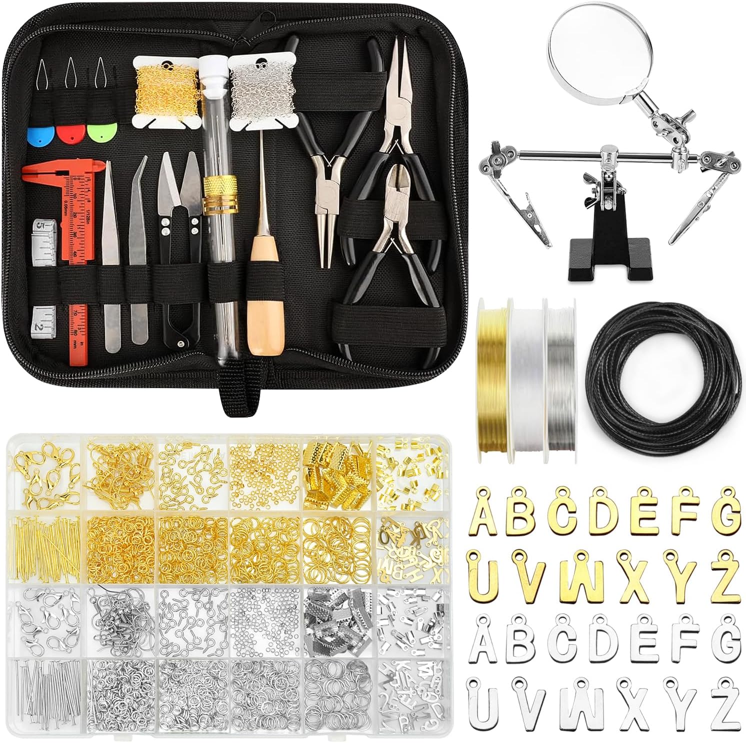 Jewelry Making Supplies Kit with Tools and Charms for Adults